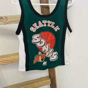 Vintage Kids Seattle Super Sonics Basketball Tank Top💚🏀